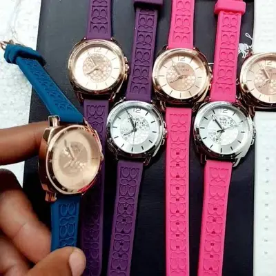 Ready Stock Original Coach Boyfriend Signature Strap Khaki Brown Watch Jam Tangan Wanita 14503150