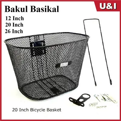 Aksesori Bakul Basikal Decathlon Kanak Kanak Depan Universal Keranjang Mudah Dipasang Ovbk1