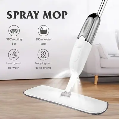 Tesco Spray Mop Stainless Steel PP Microfiber