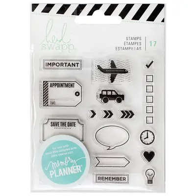Heidi Swapp Mixed Media Clear Mini Stamps 3x35 Brilliant