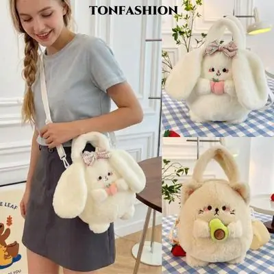 Fashion Plush Little Monsters Girl Round Bags Hairy Women Bag Trend Shoulder Bag