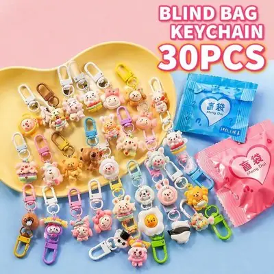 PVC Plastic Cartoon Character Keychain for Women