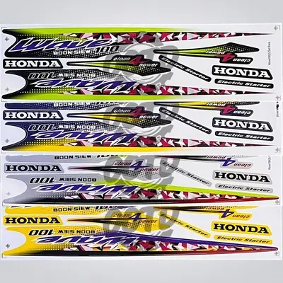 Wave s100 Motorcycle Stamp Type 3 Layers Tem Like Zin Red