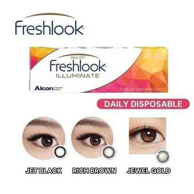 Daily 10pcs Freshlook Illuminate Daily Color Cosmetic Contact Lenses 10 Pcs