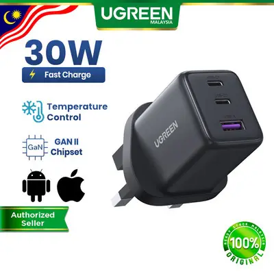 USB Port Ugreen Pengecas Telefon Mudah Alih 3U Port Charger Caj Cepat 35A Universal Telefon Mudah