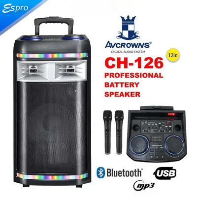 Avcrowns Ch 126 Wireless Bluetooth Speaker Rechargeable Outdoor Entertainment Pmpo 10000W 2 Wireless