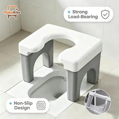 Tempat Duduk Tandas Spot Potty Chair Mudah Kerusi Berak Najis Lipatan Non Slip Wanita Hamil Tua