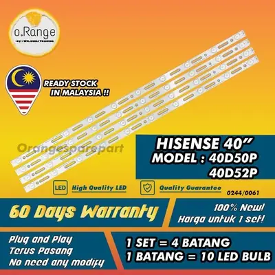 Hisense 40 Full HD LED TV 40D50P