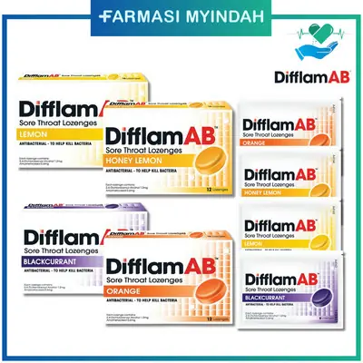 Difflam Anti Inflammatory Lozenges with Cough Suppressant Blackcurrant 16 Lozenges