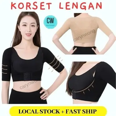 Ready Stock Elegan Jenis Tunjuk Bahu Bahu Pengurangan Umur Lengan Puff Wanita Musim Panas Lembut