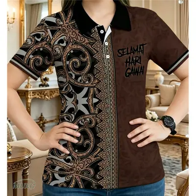Baju Gawai T Shirt Gawai Borneo Headhunter Sarawakian