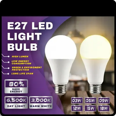 Best Offerdulite Lampu LED Bulat Mentol LED 9W Terang Kualiti Dulite LED Bulb 9W Daylight E27 Warm