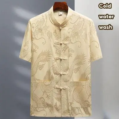 Baju Kemeja Lelaki Gaya Cina Baju Lelaki Gaya Cina Retro Gaya Kuno Cheongsam Klasik Hanfu Baju