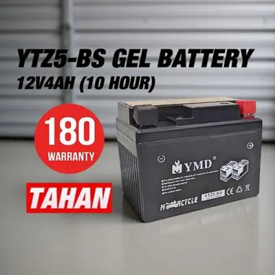 Y15ZR Ytz5s Bs Ytz5s YTZ5 Gel Bateri Motor EX5 No Starter LC135 V2 V5 Amaron Ap Etz4l Y15 Y15ZR
