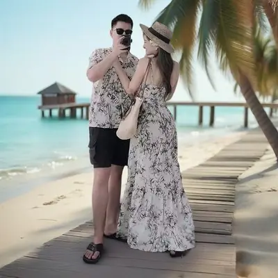 Couple Setset Wear Couple Dress Set Wear Couple T Shirt Baju Couple