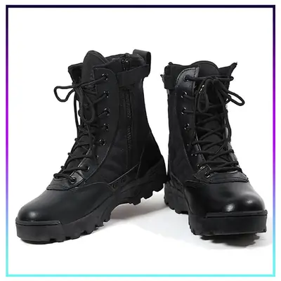 Ready Stock Kasut Spike Boots Tentera Army Unisex Tectical Swat Boots Kasut Kerja Kasut Kerja