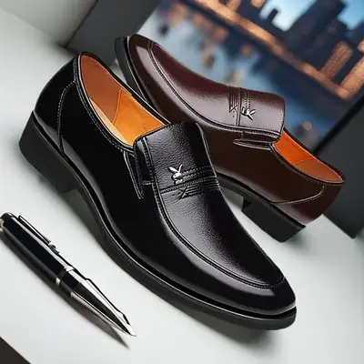 Max Baren S MO6 Black Leather Shoes