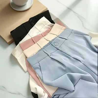 Trousers for Women Pants Trousers Pants Boys Voir Exchange High Rise Straight Cut Pants VE202204