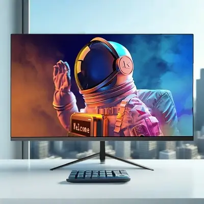 Hugon 238 Inch 19201080P Curved Screen Monitor 6075HZ HD Gaming 2427 Computer Display Vga for HDMI