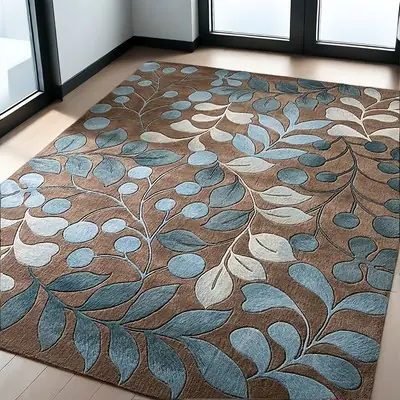 Jepun Yang Diimport Moden Karpet Geometri Ruang Tamu Kelabu Muda Garis Putih Kuning Air Tikar
