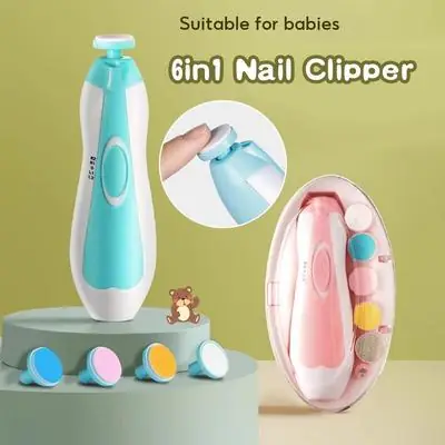 Jx Toiletries Mafababe 6 in 1 High Quality Electric Baby Nail Trimmer Set Adult Pedicure Manicure