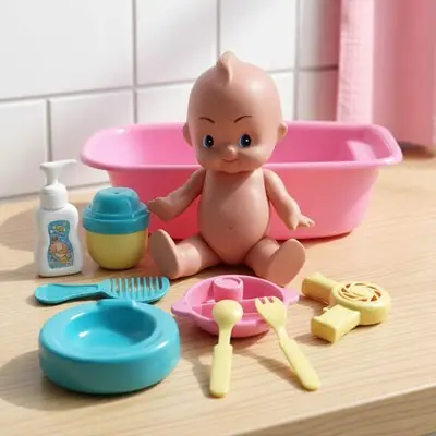 Mainan Mandi Bayi Beg Penyimpanan Peralatan Mandian Kartun Kanak Kanak Kalis Air Bilik Mandi