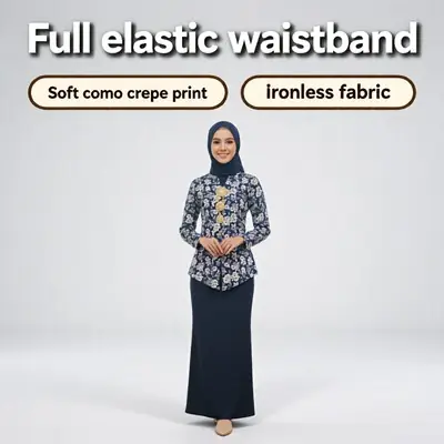 Rokiah Mini Kebaya Loose Cut Ekslusif Material Best Kain Selesa